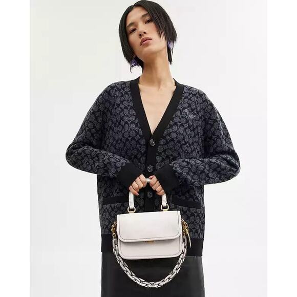 NWT Coach Rogue Top Handle Bag Brass/Chalk Glove tanned Leather CP135 - Picture 14 of 16